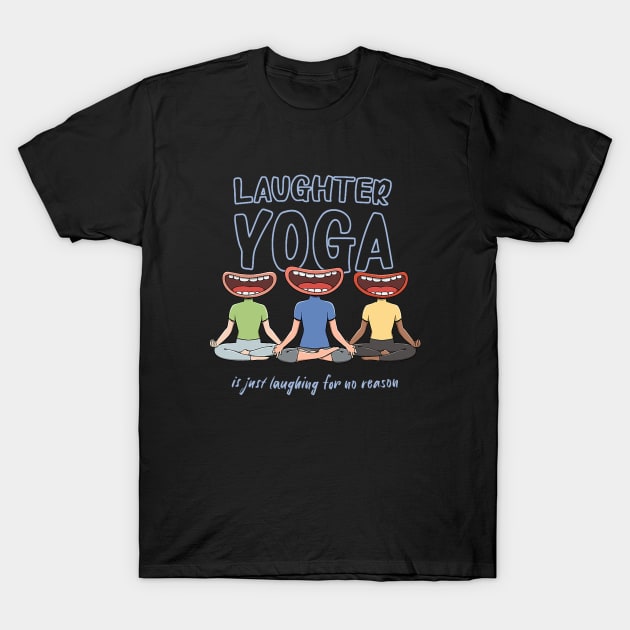 Laughing Meditation Design for a Laughter Yoga Training T-Shirt by everetto